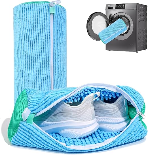 Reusable Shoe Washing Machine Bag – 360° Deep Cleaning Laundry Bag for Sneakers, Tennis Shoes & Slippers | Durable Mesh