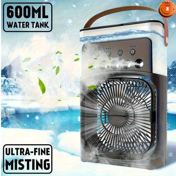 ❄️ Portable Spray Cooling Desktop Fan – 3-in-1 Mist Fan &amp; Air Cooler