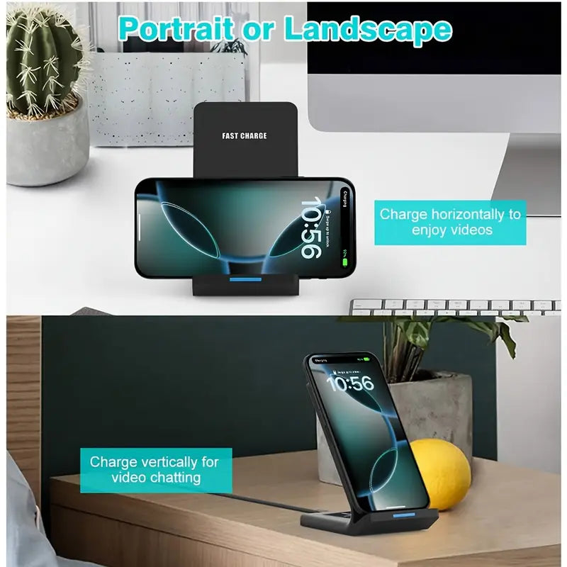 ⚡ 2-in-1 Magnetic Wireless Charging Station